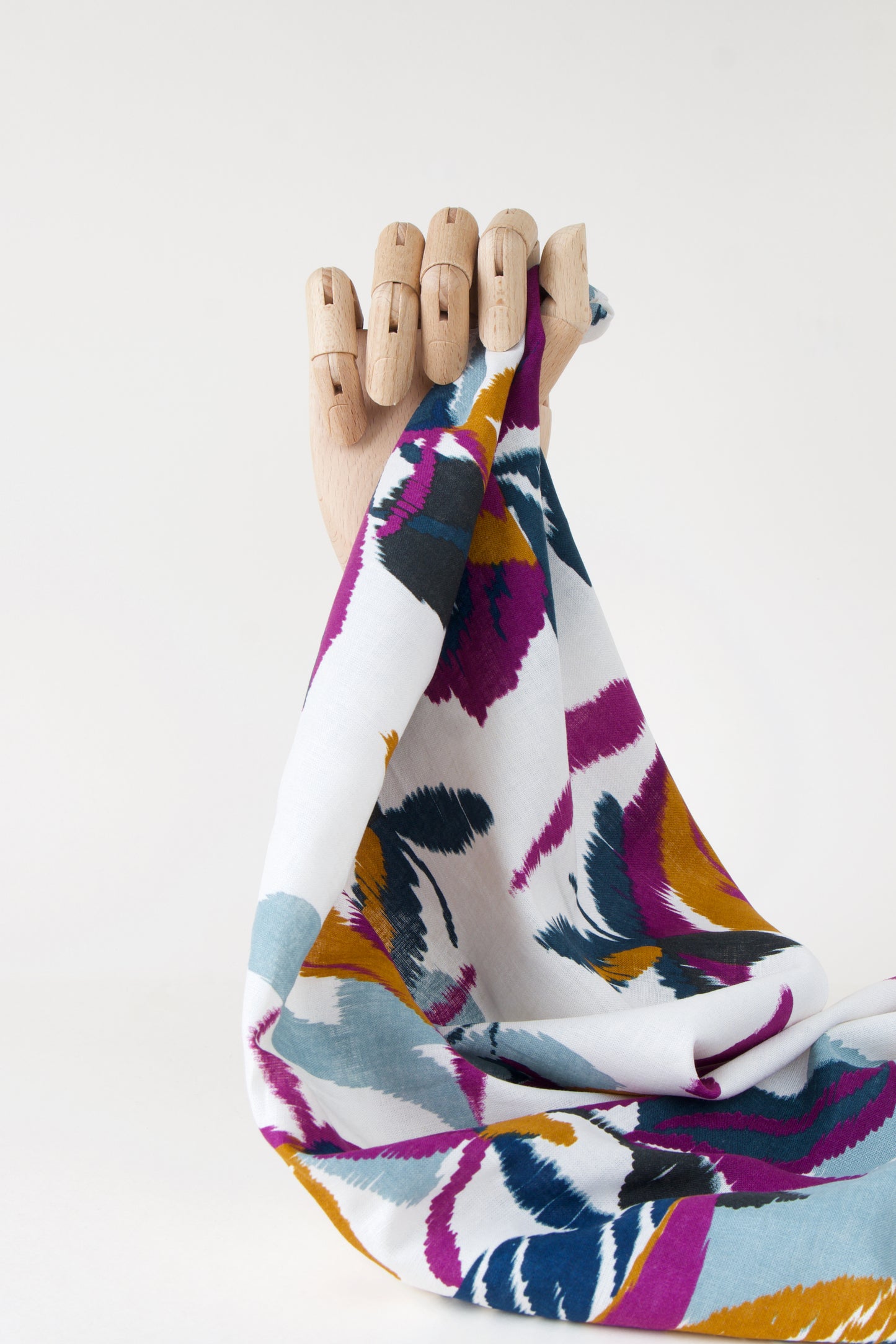 Toile de lin/viscose - Grand motif floral