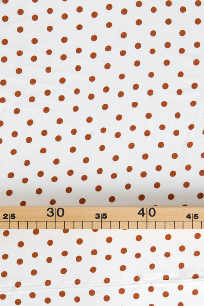 Crêpe de viscose à pois - Caramel