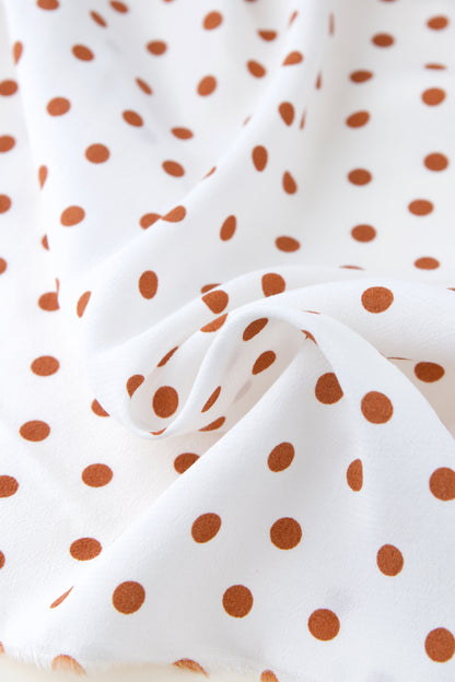 Crêpe de viscose à pois - Caramel